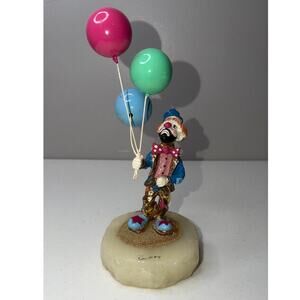 Vintage Ron Lee Clown with Balloons Balloons 1989 Sculpture H-201 Damaged
